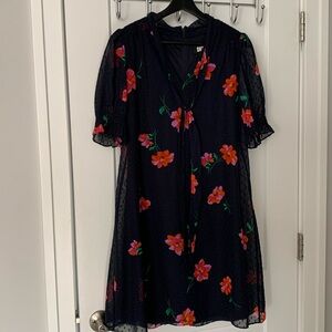 Women’s size 10 DKNY, navy blue and flower dress